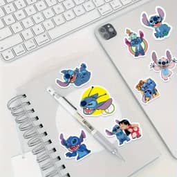 50pcs Disney Cute Stitch Stickers, Cartoon Decoration, Suitable for Laptops, Suitcases, Phones, and Water Bottles