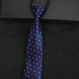 NEW Paisley Zipper Ties for Men 8CM Neck Tie Solid Striped Polka Dots Silk Neckties Men's Wedding Zipper Tie Blue Lazy Ties
