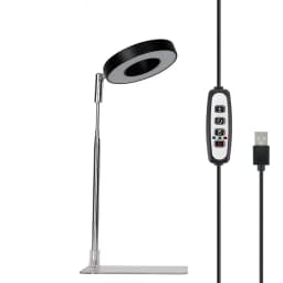 Full Spectrum Fill Light LED Grow Lamp for Indoor Solar Plants with Adjustable Height, 3/9/12H Timer 10-Level Dimming for Garden