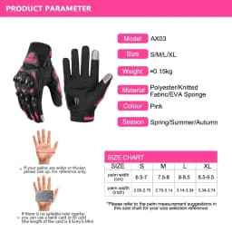 Touchscreen Motorcycle Gloves Breathable Mesh Summer Motocross Racing for Men Women - Ventilated & Lightweight