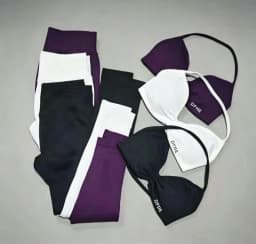 DFHE High Waist Scrunch Butt Leggings Set, Backless Halter Sports Bra, Seamless 2-Piece Yoga Fitness Athletic Wear