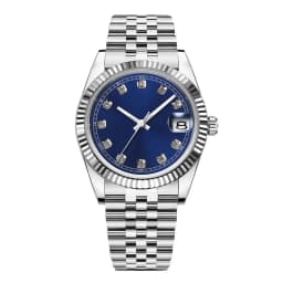 Custom Logo NH35 Movement Men Watch 36mm/39mm Diamond Bezel Diamond Dial Sapphire Crystal 100M Waterproof Mechanical Wristwatch