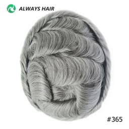 Alwayshair - DURA LACE Men's Capillary Prosthesis Hair 130% Hair Density Indian Hair Lace Toupee Wig For Man
