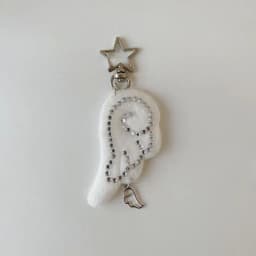 INS Style Retro Fabric Star Chain Wing Pendant Keychain Y2K Angel Mobile Phone Chain Bags Ornament Decoration Accessories Gifts