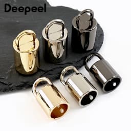 10/20Pcs 11/14mm Metal Buckles Bag Strap End Stopper Buckle Tassel Cap Clasp for Bags Handle Cord Lock Hanging DIY Accessories
