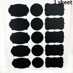 1Sheet Black Blackboard Sticker PVC Erasable Chalkboard Sticker Comestic Cream Box Labels Home Kitchen Spice Jars Multiple Tags