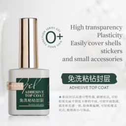 OUBOLI Super Diamond Base Coat UV Gel 15ml No Wipe Shiny Top Coat Clear Watercolor Soak Off UV LED Nail Gel Polish Function Gel
