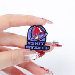 Humorous I SHIT MYSELF Enamel Pins Funny Retro Bell Metal Brooches Backpack Clothes Lapel Badges Jewelry Gift for Kids Friends