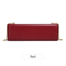 Elegant Red Evening Bag Minimalist Detachable Gold Chain Shoulder Bag Perfect for Evening Events, Weddings, and Formal Occasions