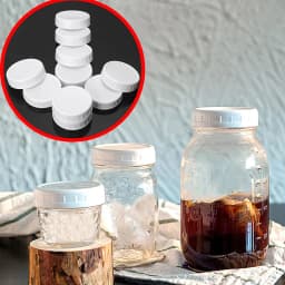 10pc White Mason Canning Drinking Jars Lid 70mm/86mm Inner Diameter Plastic Covers Unlined Ribbed Lids Storage Caps Replacements