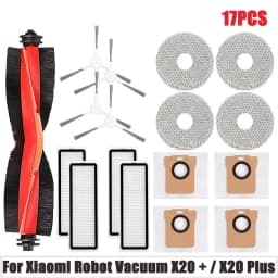 For Xiaomi Robot Vacuum X20 Plus Parts Main Side Brush Hepa Filter Mop Cloth Dust Bag Replacement Accessories