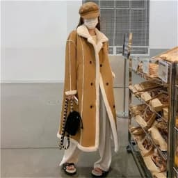 Suede Lamb Fur Coat for Women's Winter Thickened and Fur 2023 New High Grade Long Thickened Loose Warm Fur Jacket Female Purple