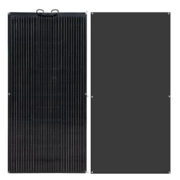 150W-600W Semi-Flexible Monolithic Monocrystalline Solar Panel Kit, 19.8V PV Module, 12V/24V/36V Off-Grid Battery Charger for RV