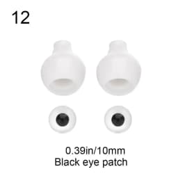 1Set Acrylic Half Round Doll Eyes 8~26mm Transparent Black Eye Patch Safety Eyeball Sticking Mud Clay Toys DIY Doll Accessories