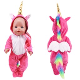 Elephant One-piece Suit Animal Shaped Plush Clothes For 18 inch American & 43 Cm Baby Dolls Clothes,Our Generation Toys