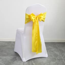 Wedding Decoration Chair Satin Sash Bow Tie Self-Tie 10 Pieces Per Lot Plain Solid Colour Birthday Party Festival Hotel Holiday