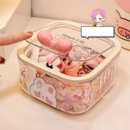 Clear Accessories Organizer Box Multifunctional Storage Box For Hair Ties Jewelry Bathroom Desktop With Storage Organizer