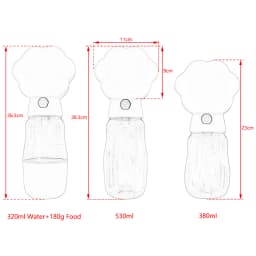 Large Dog Water Bottle For Small Big Dogs Portable Travel Pet Drinking Bottle Food and Water Container Puppy Cat Drinker Feeder