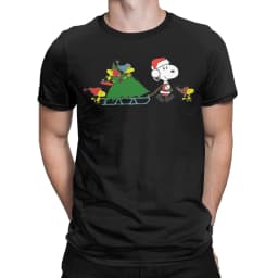 Casual Peanuts Snoopy Dancing T Shirt For Men Women Round Neck Short Sleeve Top Tee Cotton Summer Tops