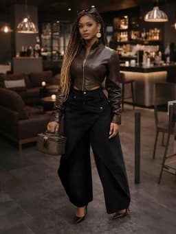 Women Irregular Wide Leg Pants Solid Straight Trousers Full Lenth High Waist Zipper Loose Fit Office Lady Casual 2026 Spring