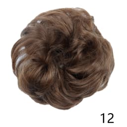 Synthetic Hair Bun Wig Donut Wavy Elastic Rubber Scrunchie Hair Pieces Ladies Ponytail Hair Extension Curly Wrap