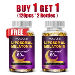 Buy 1 Get 1 Free! Liposomal Melatonin Supplement, for Insomnia Relief & Jet Lag Recovery, Quick Sleep Onset & Restful Nights