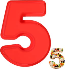 LMETJMA 10inch 3D Large Number Cake Mold 0-9 Digital Silicone Cake Pans Baking Forms for Birthday and Wedding Anniversary JT131
