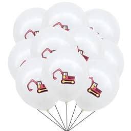 10/30Pcs Construction Tractor Theme Excavator Latex Balloons Truck Vehicle Baby Shower Kids Boys Birthday Party Supplies