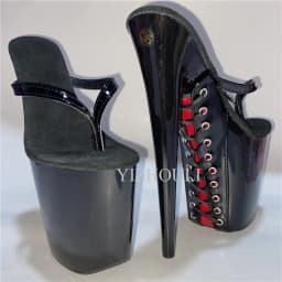 15-20 centimeter princess-style flip-flops, sexy nightclub high heels, 6-7 inch slender high heels, suitable for use in summer s