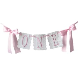 Bowknot One-Year-Old Birthday Cap Embroidery Lace Edge First Birthday Garland Pink Blue Ball Birthday Hat First Birthday
