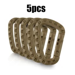 5/10/15/20pcs Tactical D-Shape Plastic Carabiner With Hard Spring Snap Clip ITW Keychain Gear Hook For Outdoor Camping Tools