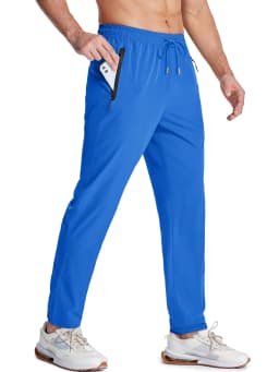 MAGCOMSEN Men's Casual Trousers Quick Dry Waterproof Stretch Work Pants with Zip Pockets Spring Summer Sweatpants