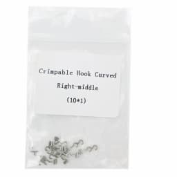 10Pcs Dental Sliding Crimpable Hooks Long Right/Left Dental Orthodontic Hook Dental Curved Crimpable Hook