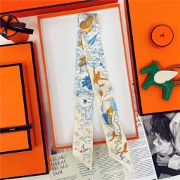 Brand Design Twill 100% Mulberry Silk Scarf for Women Luxury Fashion Scarf Lady Foulard Skinny Bag Scarves Hot Sale Neckerchief