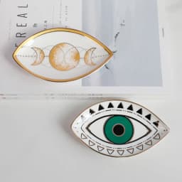 Trinket Dish Ring Dish Ceramic Evil Eye Trinket Plate Cute Decor Jewelry Tray Gift Dish
