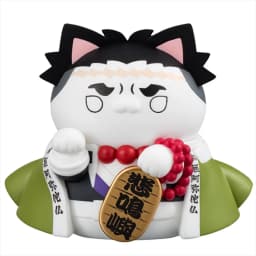 8pcs Q Version Demon Slayer Sitting Ghost Doll Tanjiro Nezuko Inosuke Zenizu Toy Figure Lucky Cat Series PVC Model Birthday Gift