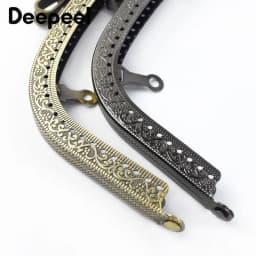 2/5Pcs Deepeel 18.5cm Embossed Bow Head Kiss Clasp Purse Frame Bags Brackets Metal Hardware Wallet Handbag Sewing Accessories