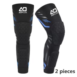 2PCS Separate Anti-Collision Knee Pad – Dual weight-bearing protection for knee cap & calf. Shock absorption + enhanced safety. For basketball, running & gym.