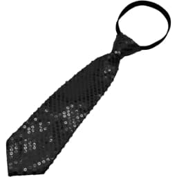 1pcs Unisex Shinning Sequins Tie Casual Tie Sequin Tie Adjustable Zipper Necktie for Festival Dance Costume Party Event Wedding