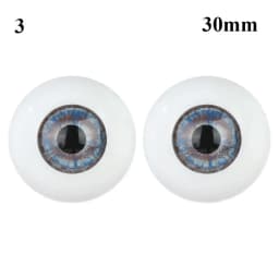 1Pair 22mm 30mm Realistic Half Round Craft Accessories Acrylic DIY Eyeballs Reborn Doll Eyes BJD Mini Easy Use Simulation