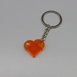 3176 DIY Heart Key Ring Necklace Toys for Children Coupling Plate 2x3 with Rounded End and Pin Hole MOC Building Block Brick