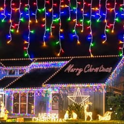 String Lights Christmas Outdoor Decoration Drop 5m Droop Garland Curtain Icicle String Led Lights Garden Home Party 220V 110V
