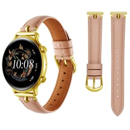 luxury Leather loop for Samsung Galaxy watch 6/5/pro/4/classic 43mm 47mm 20mm band Genuine Design bracelet Huawei Gt 2-2e strap