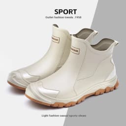 New Outdoor Non-slip Light Shoes Men Rain Boots Waterproof Rubber Fishing Shoes Durable Waterproof Rubber Fishing Shoes 39-45