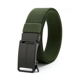 New Automatic Buckle Belt, Canvas Tactical Workwear Casual Outdoor Military Training Pants Belt For Men