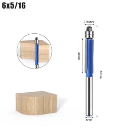 1/4′′ 5/16′′ 3/8′′1/2′′ Router Bit 6mm 1/4′′ Shank Flush Trim Bit With Two Bearings Router Bits For Wood Trimming Cutters