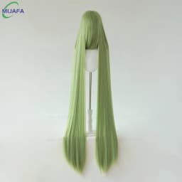 700g High Quality 59" 150cm Long Straight Cosplay Wig With Bang Blond Brown Red Green Blue Heat Resistant Hair Colors Anime Wigs