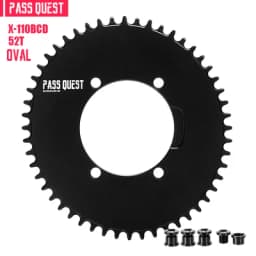 PASS QUEST X110BCD AERO Narrow Wide Chainring for R3000/4700/5800/6800/DA9000 Chainwheel BLACK Gravel Folding Bike Available