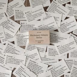 100Pcs Vintage Dictionary Library Series Word Label Craft Paper Memo Pad Junk Journal Diary Album Scrapbooking Material Paper