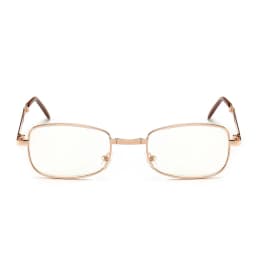 Folding Reading Glasses with Leather Box Unisex Collapsible Metal Lenses Bifocal 4 In 1 Eyewear Anti-blue Light Diopter Glasses